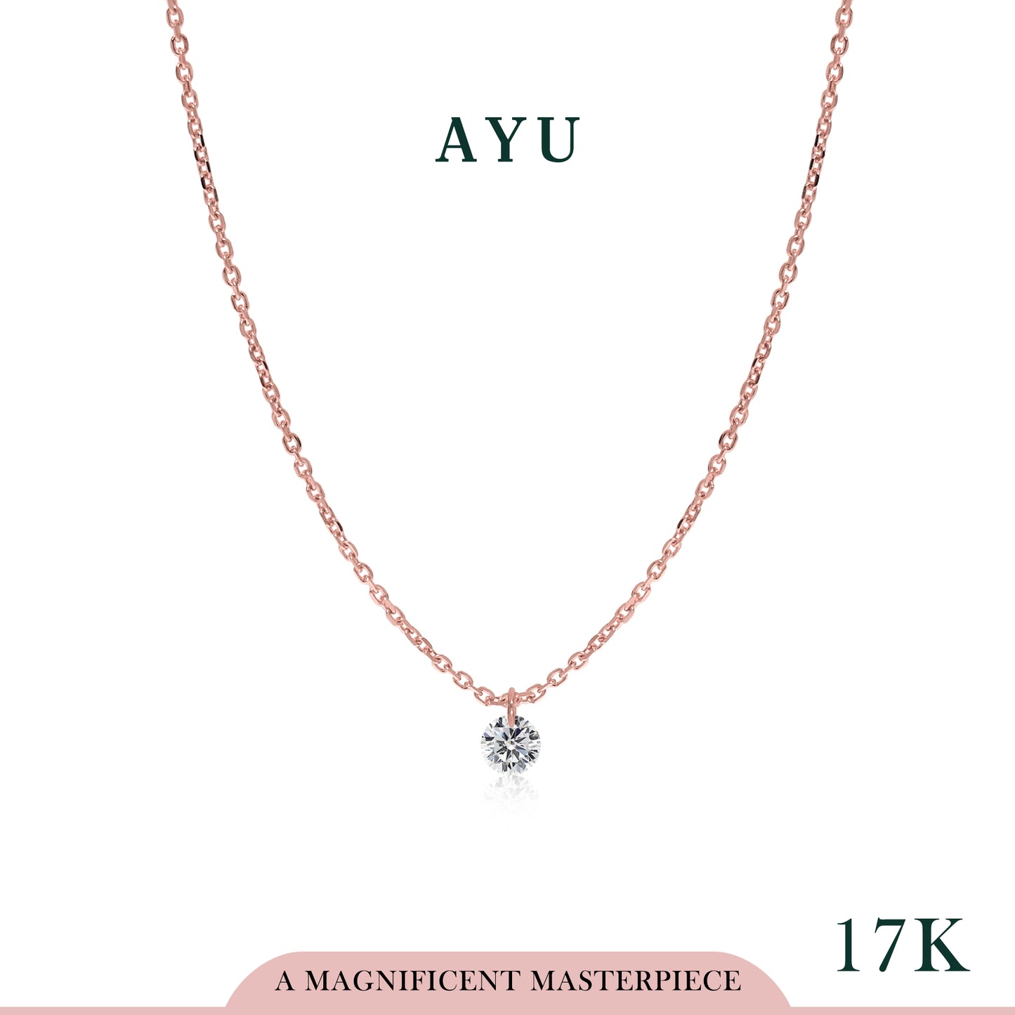 AYU Candy Pop Chain Necklace 17K Rose Gold
