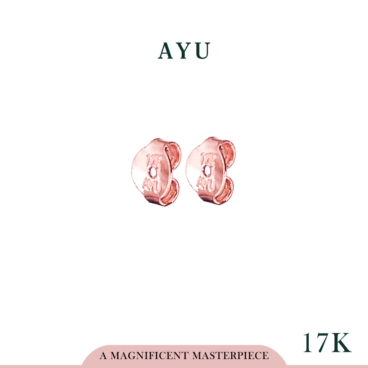 AYU Ulir Anting Emas 17k Rose Gold