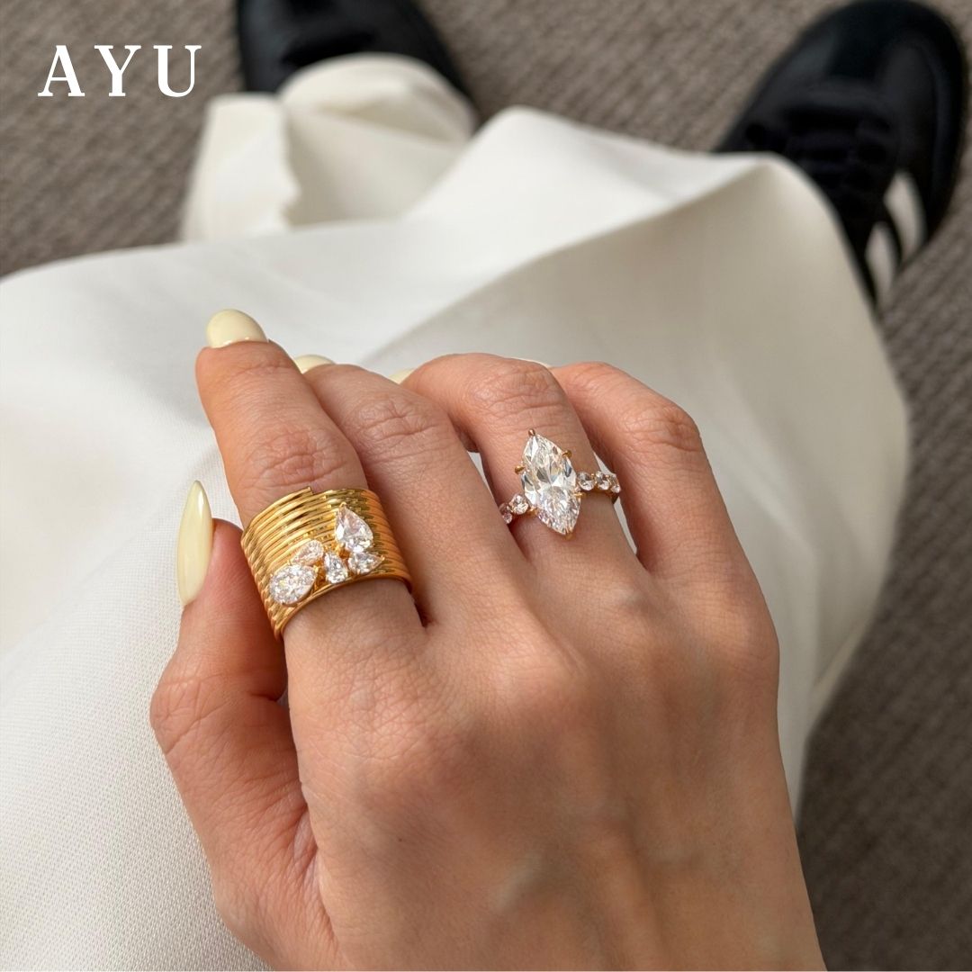 AYU Cincin Emas - Cleopatra Ring 16k Yellow Gold