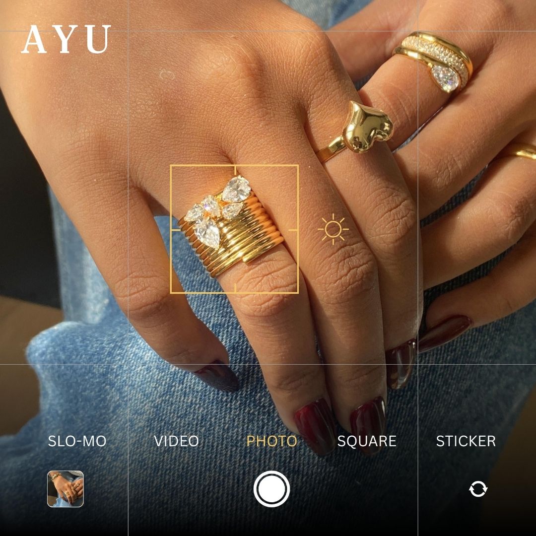 AYU Cincin Emas - Cleopatra Ring 16k Yellow Gold