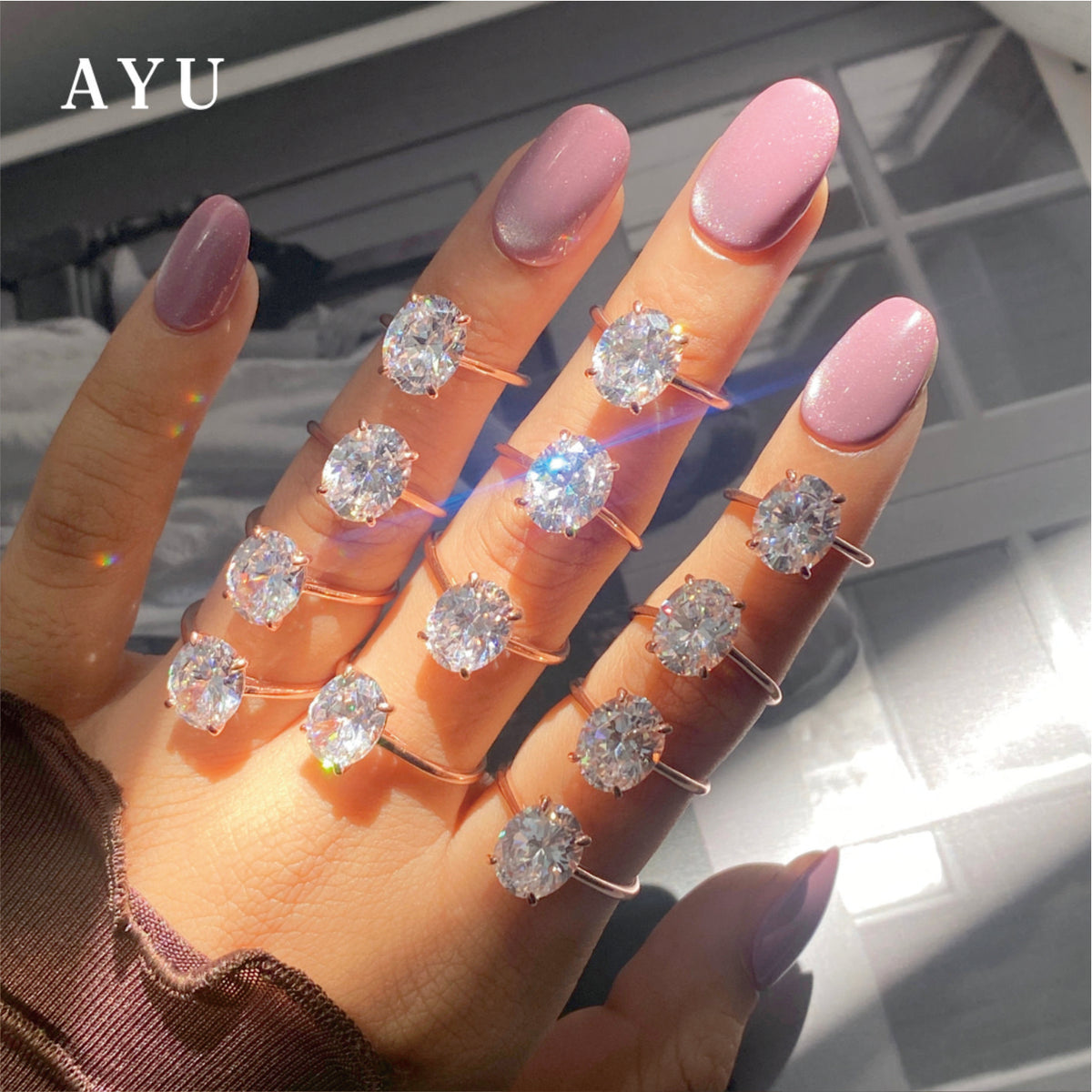 AYU Cincin Emas - The Ayu Setting In Glam Oval Cut 16k Yellow Gold