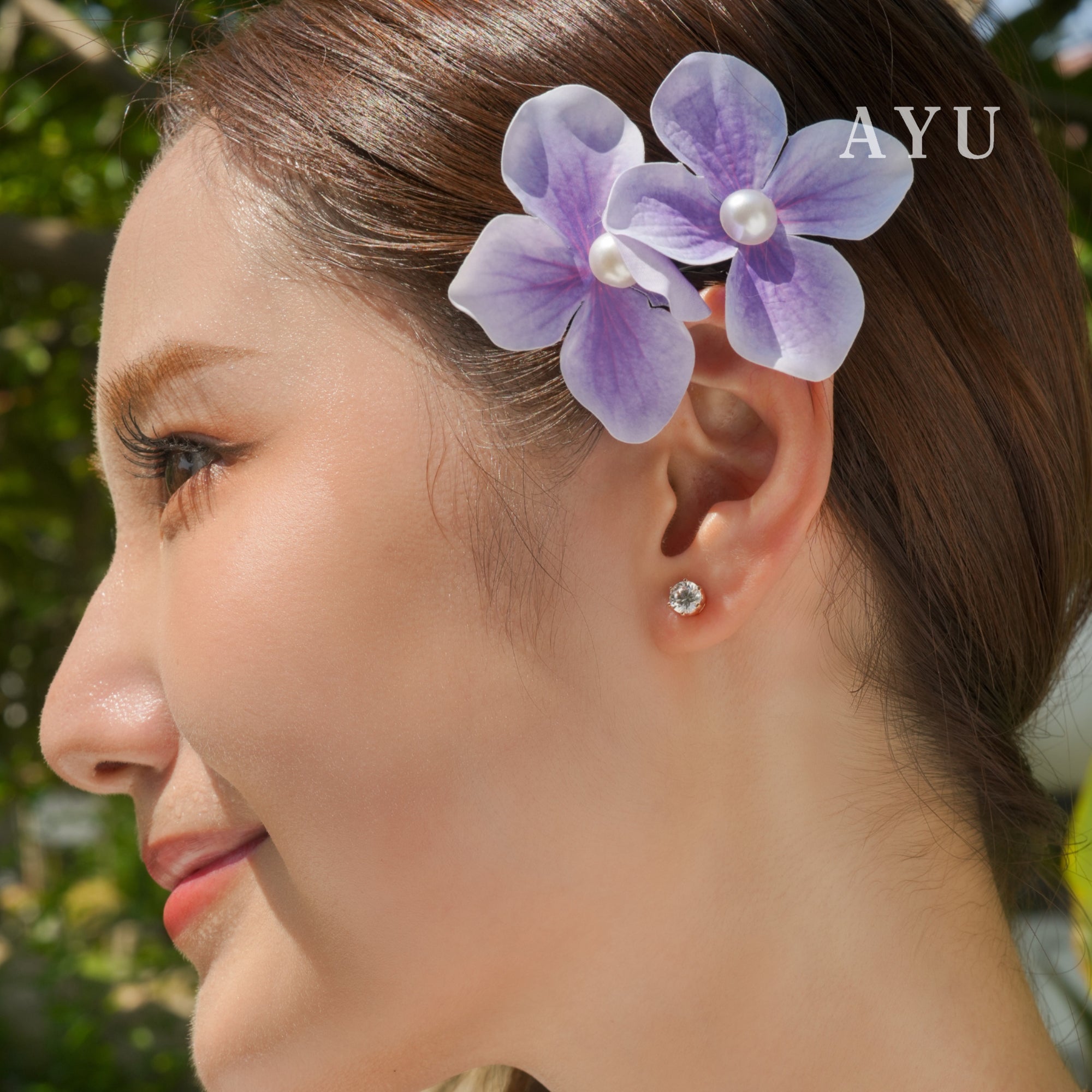 AYU Anting Emas Tindik - 6 Prong Studs 17K Rose Gold