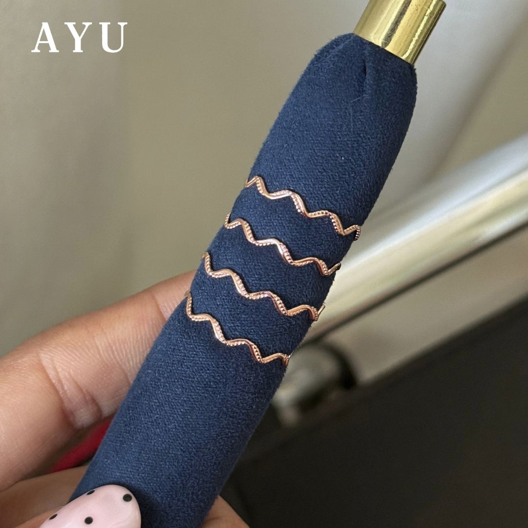 AYU Cincin Emas - Gold Wave Filligri Ring 17k White Gold