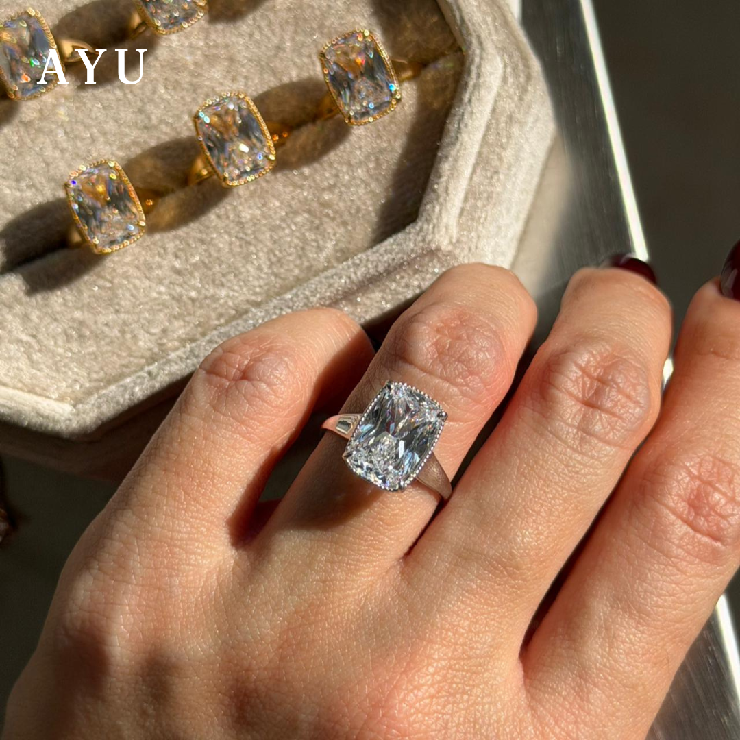 AYU Cincin Emas - The Ophelia Solitaire 17K Rose Gold