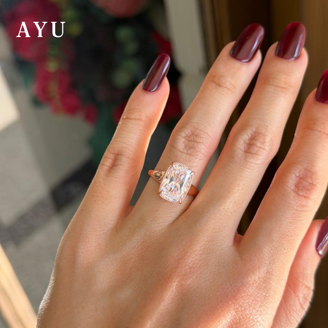 AYU Cincin Emas - The Ophelia Solitaire 17K Rose Gold