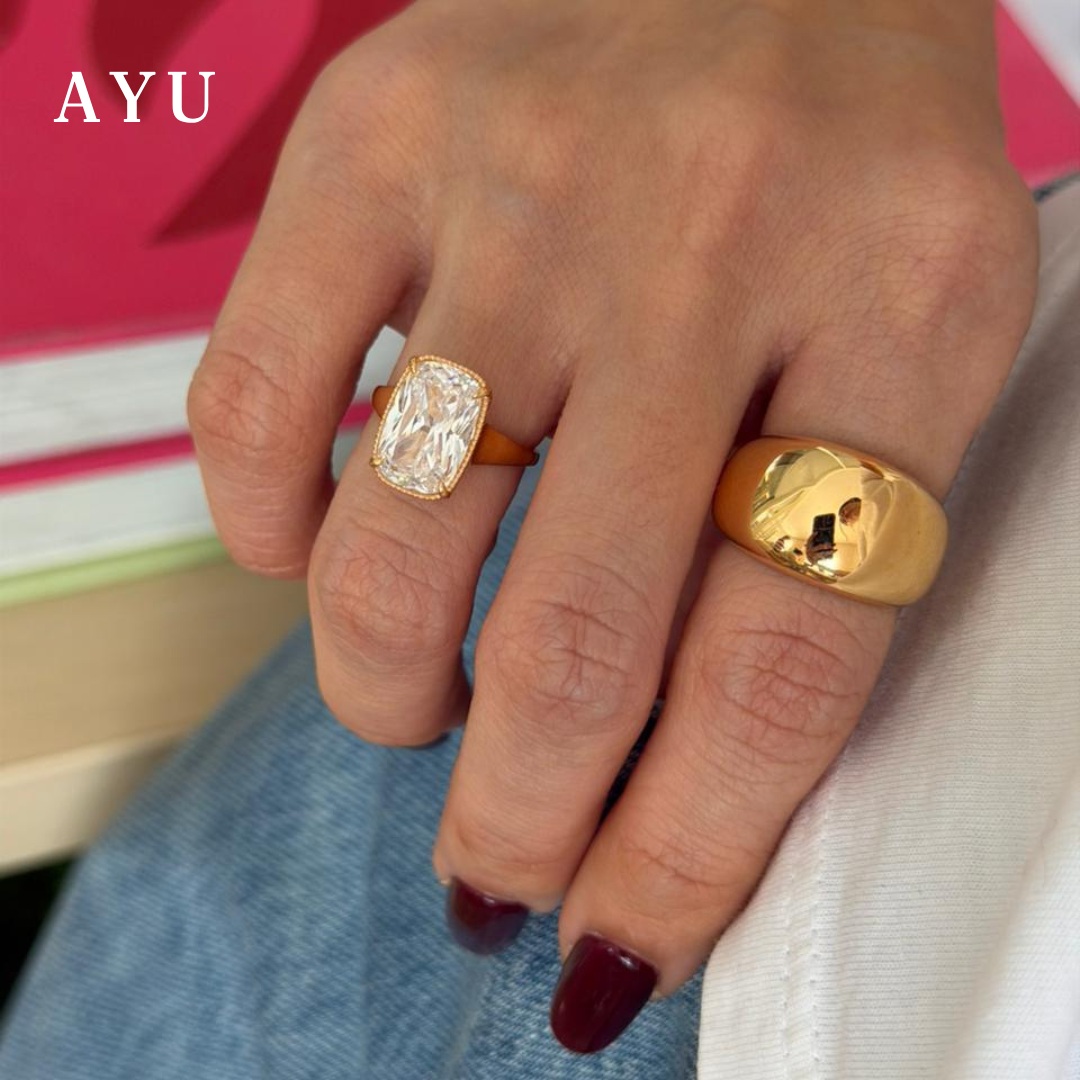 AYU Cincin Emas - The Ophelia Solitaire 17K White Gold