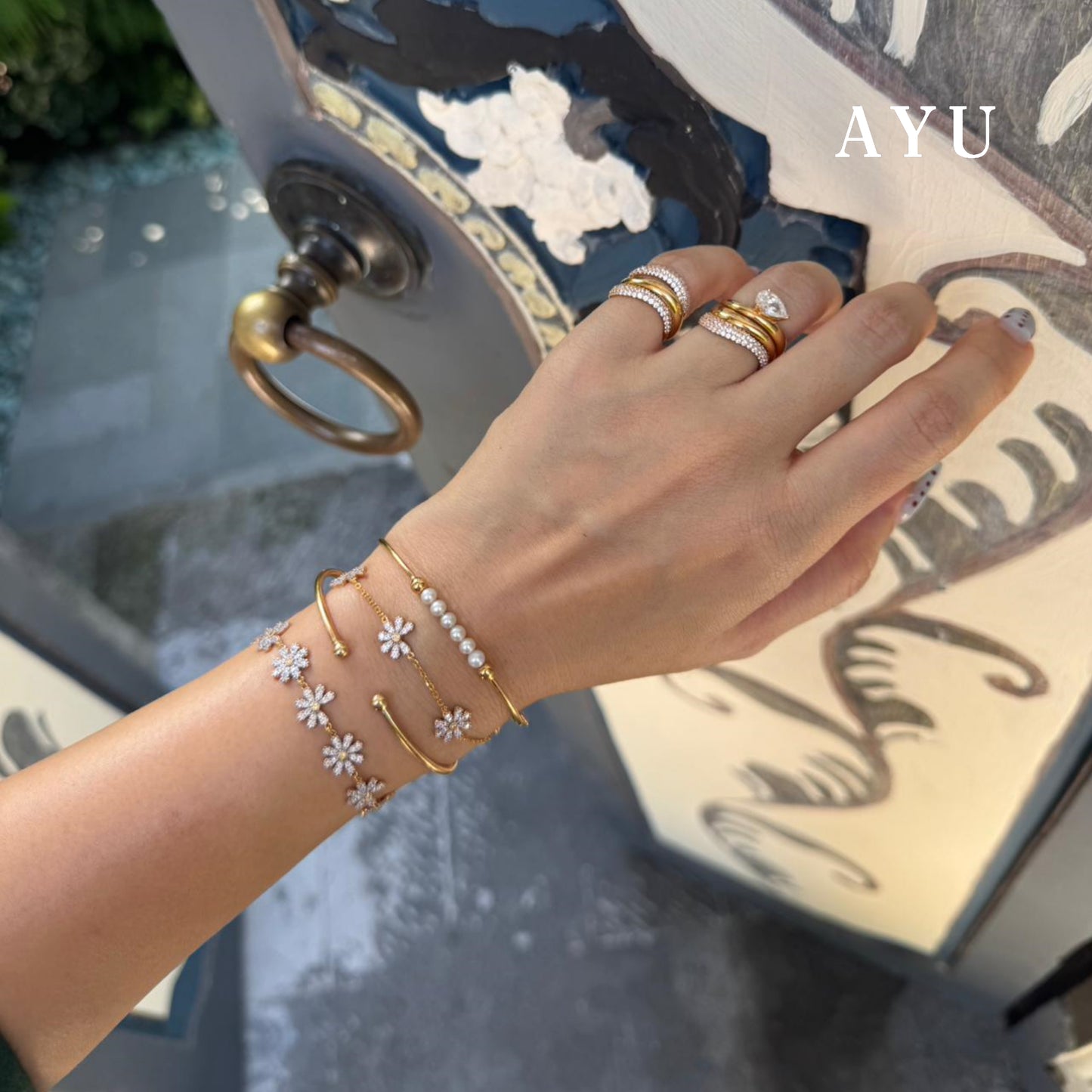 AYU Gelang Emas - 5 G Daisy Chain Bracelet 16k Yellow Gold