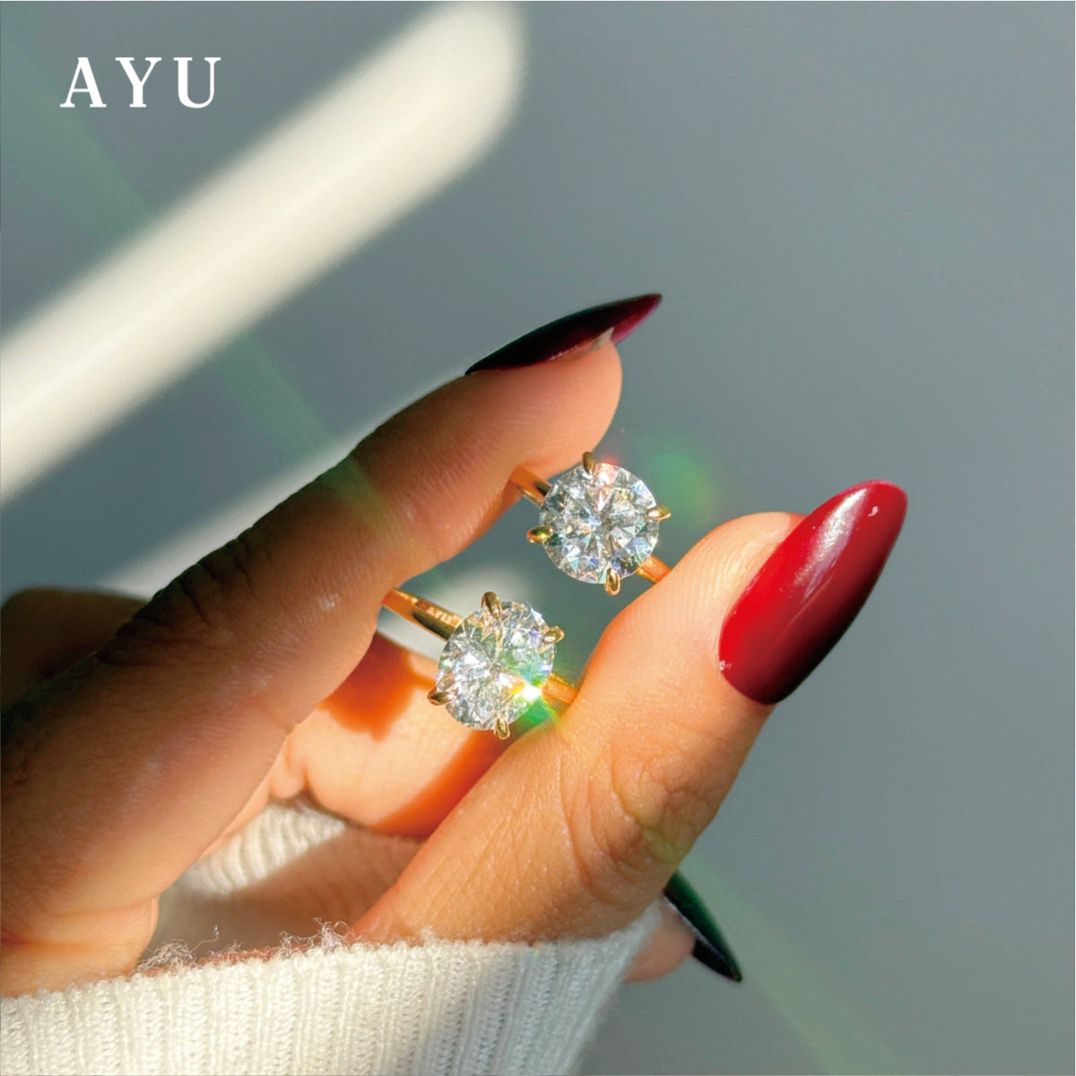 AYU Cincin Emas - The Ayu Setting In Glam Oval Cut 16k Yellow Gold