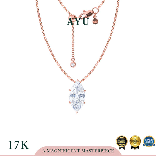 AYU Kalung Emas - The Glam Sella Cut Necklace 17k Rose Gold