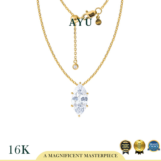 AYU Kalung Emas - The Glam Sella Cut Necklace 16k Yellow Gold