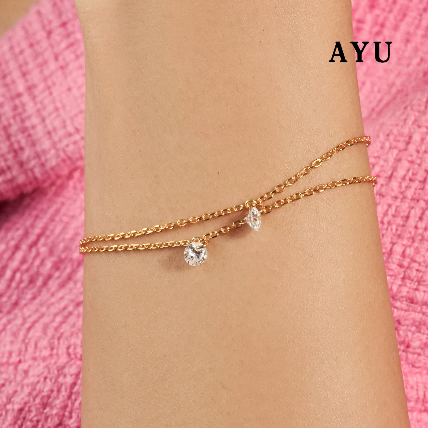 AYU Candy Pop Chain Bracelet 16k Yellow Gold