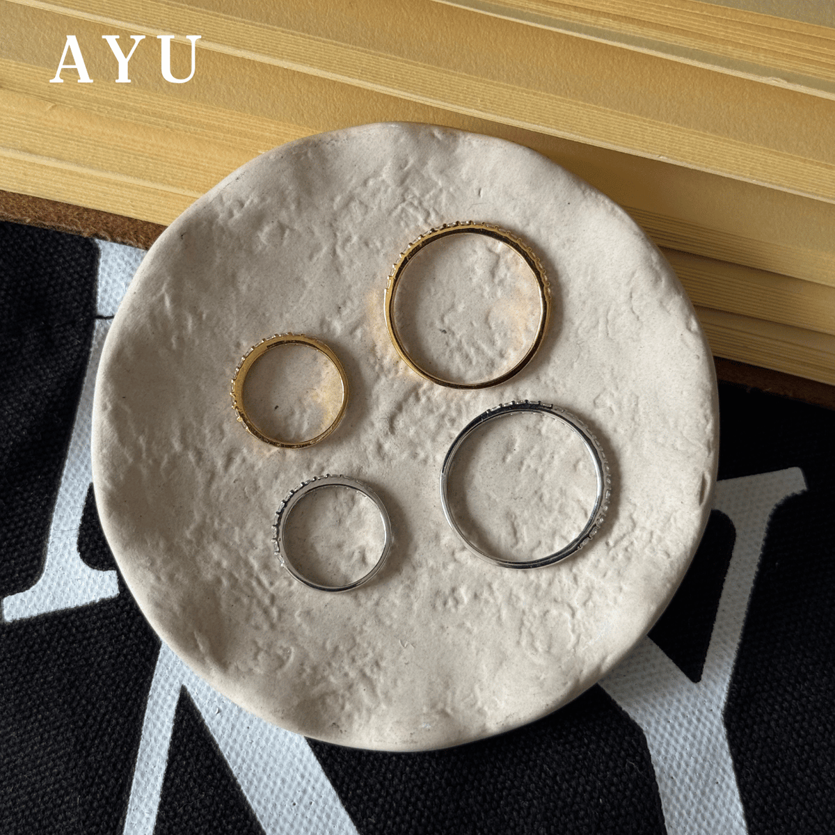 AYU Cincin Emas - The Original AYU Stack 17K White Gold