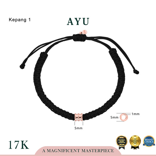AYU Gold Bling Wheel Charm 17k Rose Gold (B)