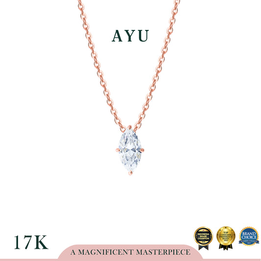 The AYU Mini Selly Adjustable Necklace 17k Rose Gold