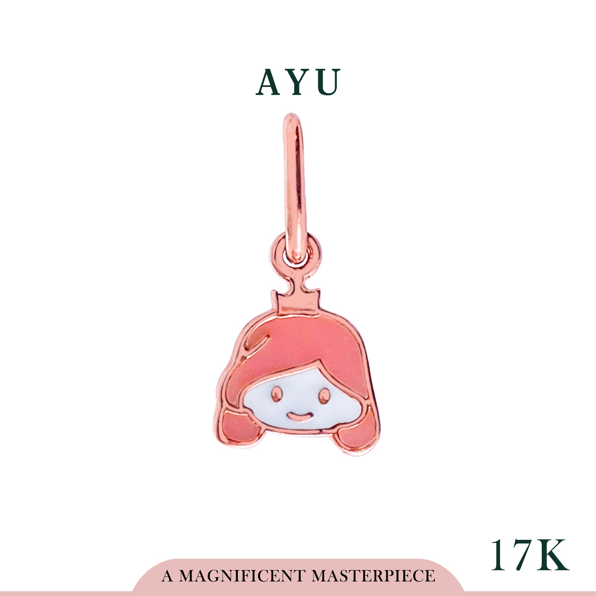 AYU Liontin Emas - Cute Girl Pendant 17K Rose Gold