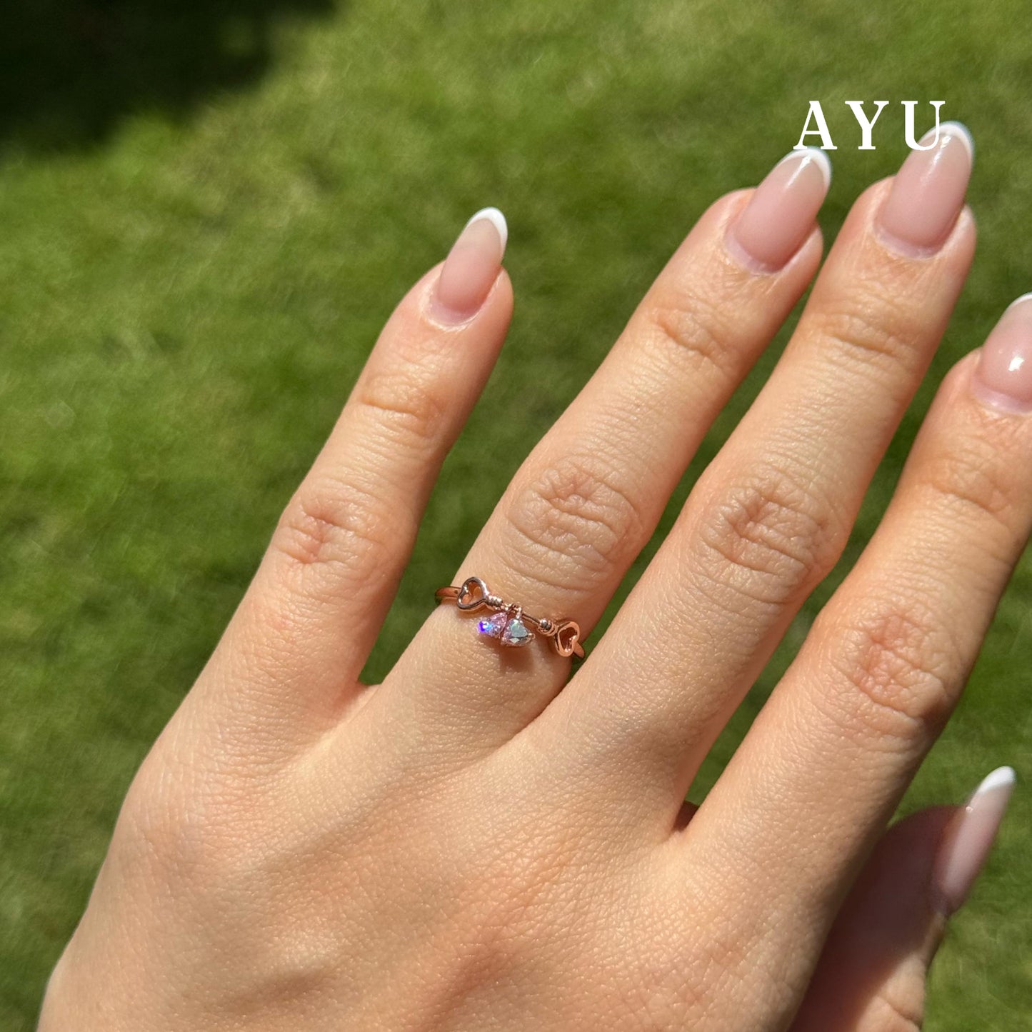 AYU Cincin Emas - Magical Love Connection Ring 17k Rose Gold