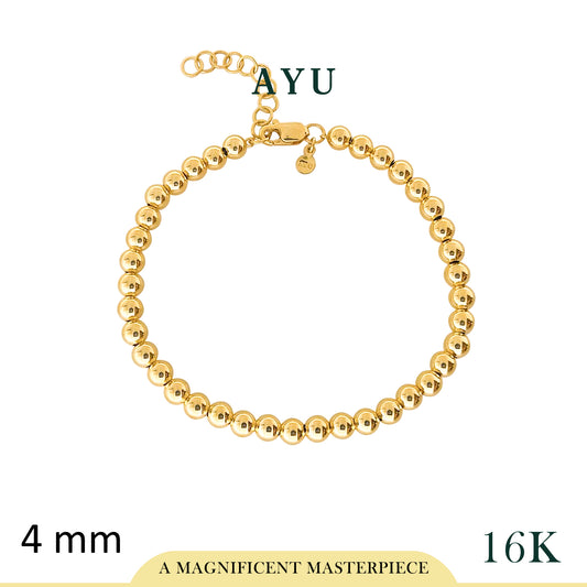 AYU Gelang Emas - Gold Boba Bracelet 16k Yellow Gold