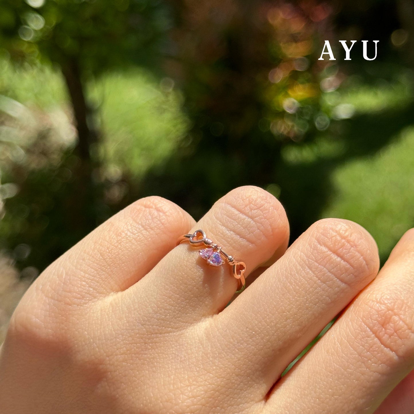 AYU Cincin Emas - Magical Love Connection Ring 17k Rose Gold