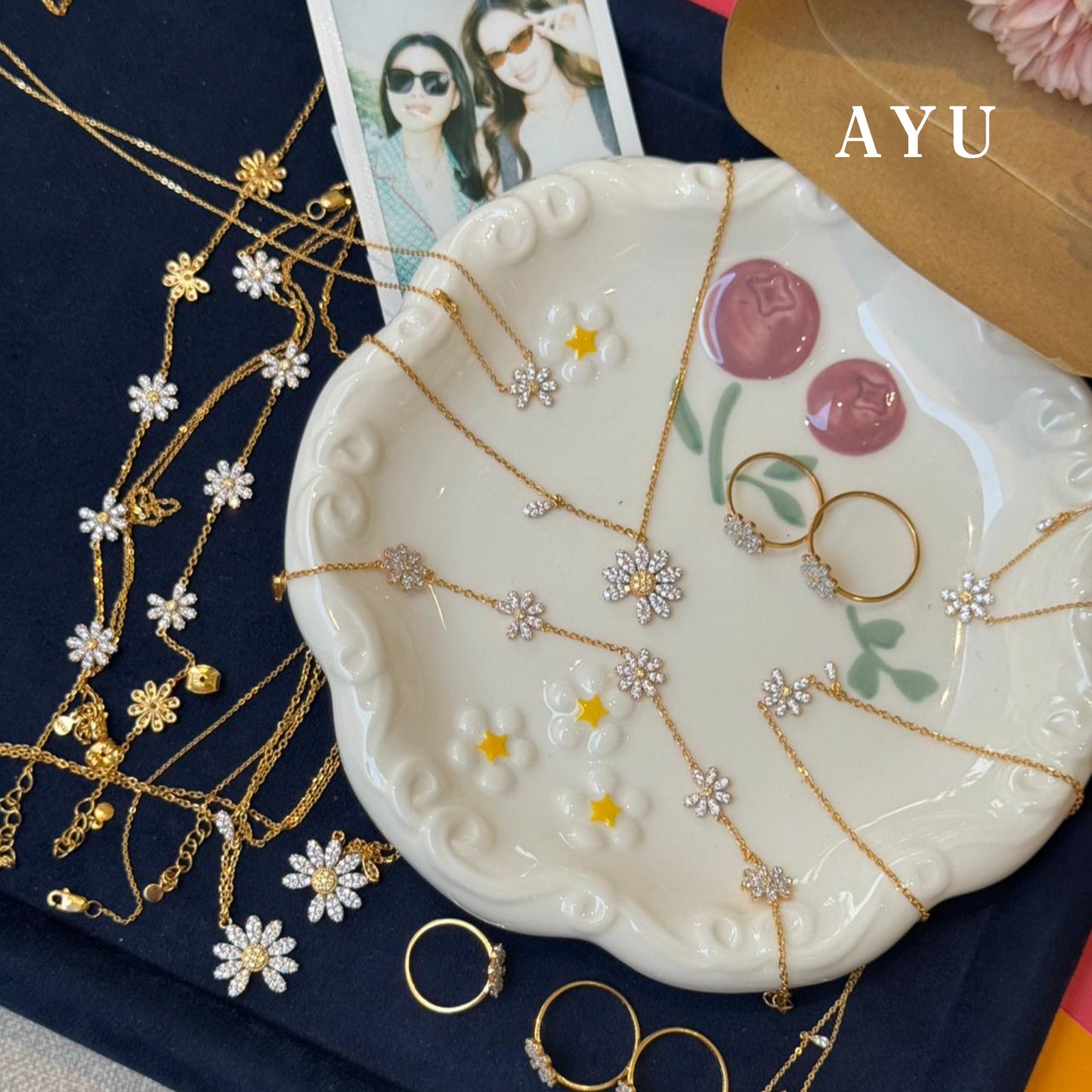 AYU Gelang Emas - 5 G Daisy Chain Bracelet 16k Yellow Gold