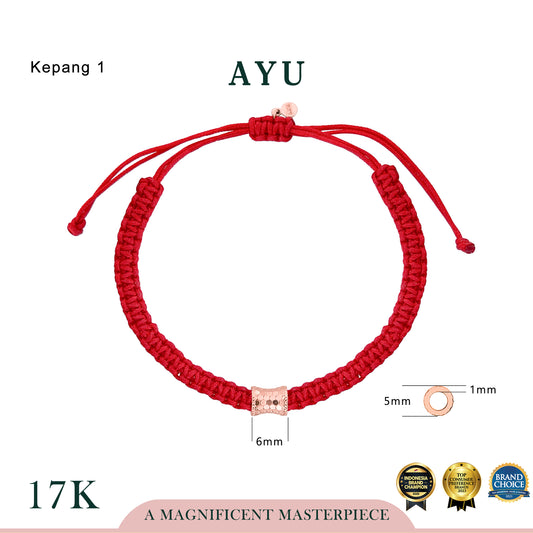 AYU Gold Bling Wheel Charm 17k Rose Gold (C)
