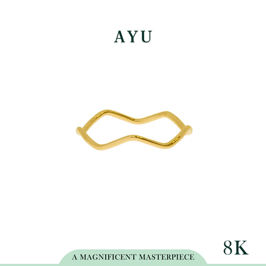 Ayu Slow Wave Stack 8k Yellow Gold