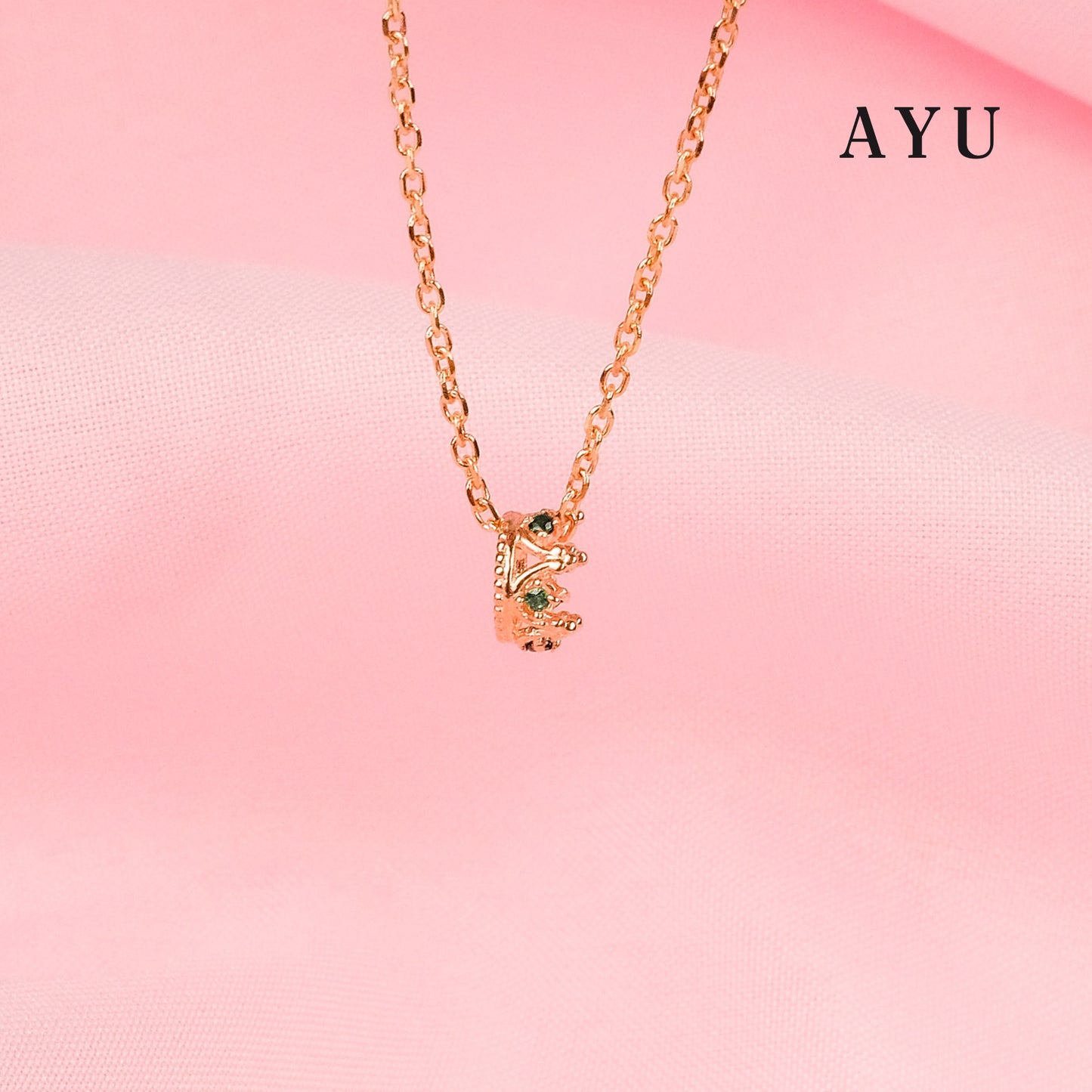 AYU Liontin Emas - Enchanted Crown Pendant 17k Rose Gold