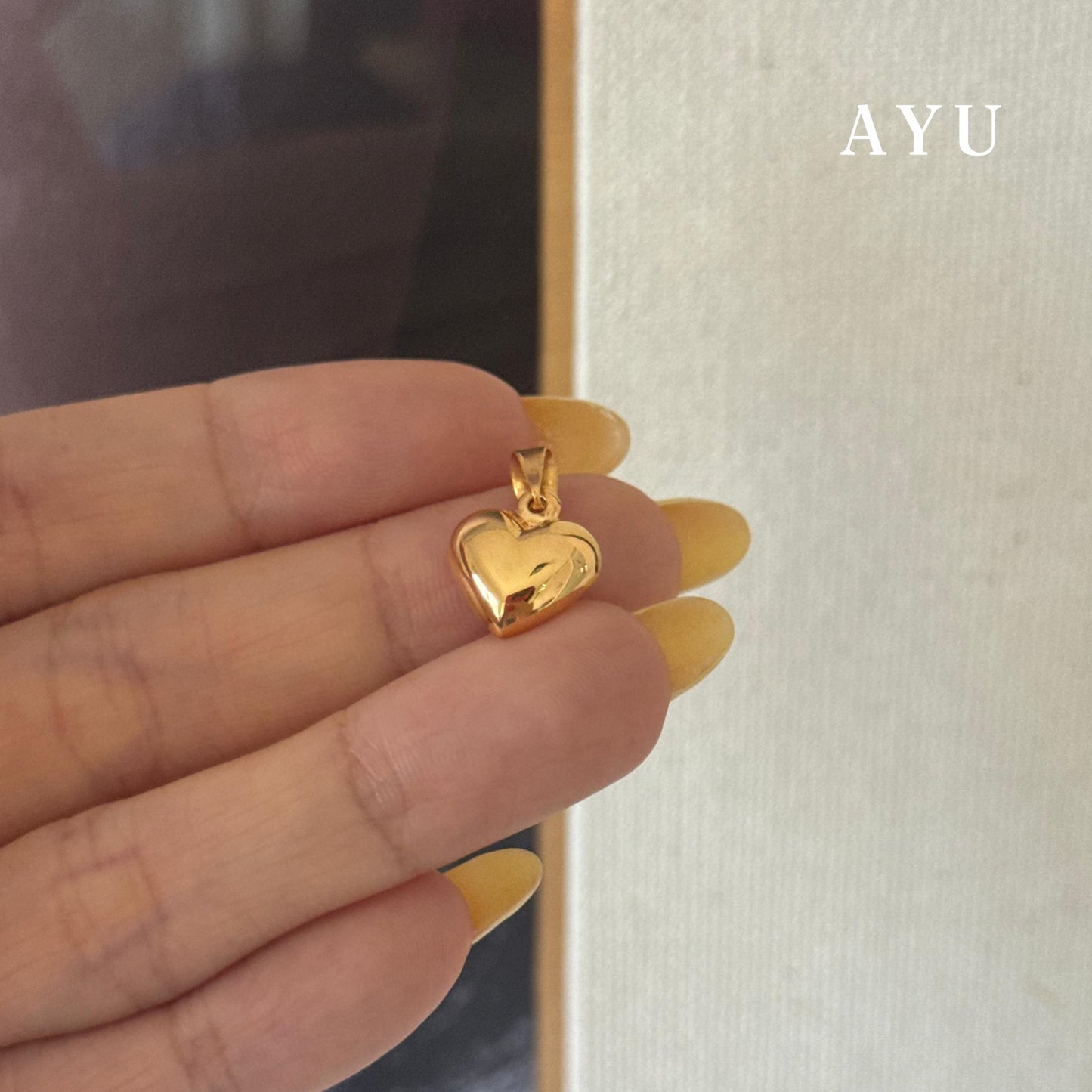 AYU Liontin Emas - Chubby Heart Pendant 16k Yellow Gold