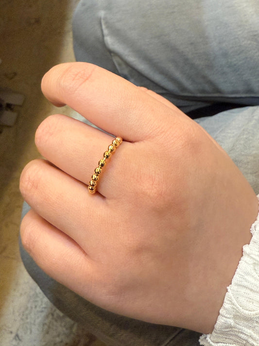 AYU 10 BLING BOBA ON BENANG RING 10K YELLOW GOLD