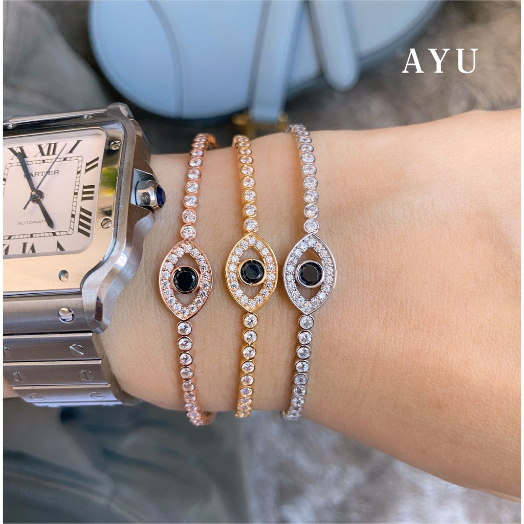 AYU Gelang Emas - Evil Eye Bangle 17k Rose Gold