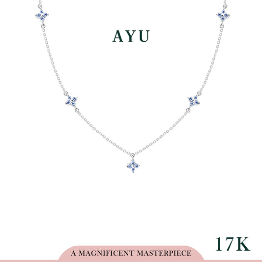 AYU Kalung Emas - Blossom By The Yard Chain Necklace 17k White Gold