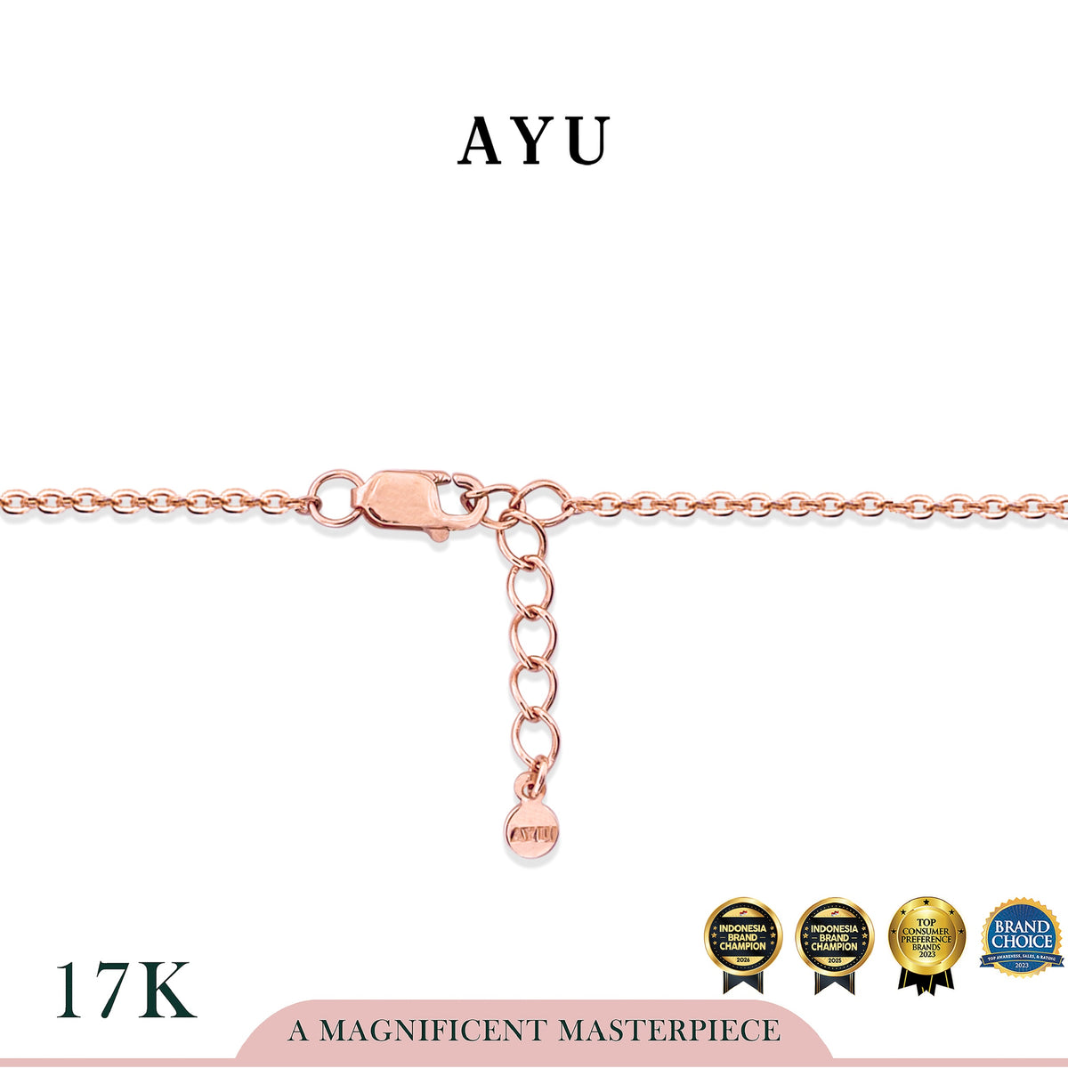 AYU Gelang Emas - Circling Pepper Bracelet 17k Rose Gold