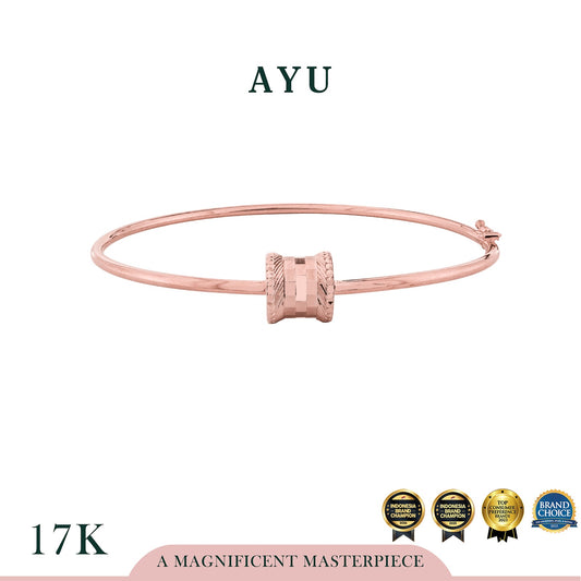 AYU Gelang Emas - Gold Bling Wheel Wire Bangle #1 17k Rose Gold