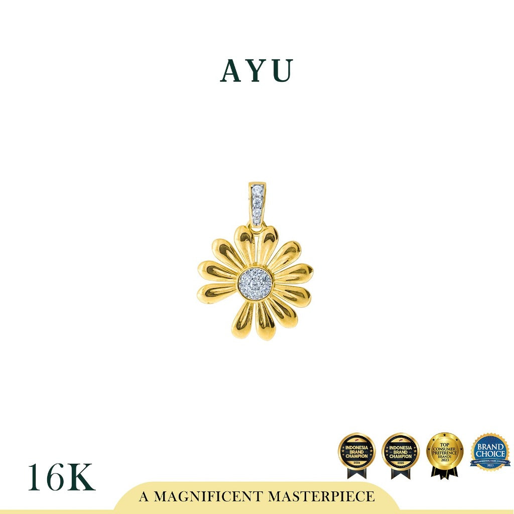 AYU Liontin Emas - Golden G Daisy Pendant 16k Yellow Gold