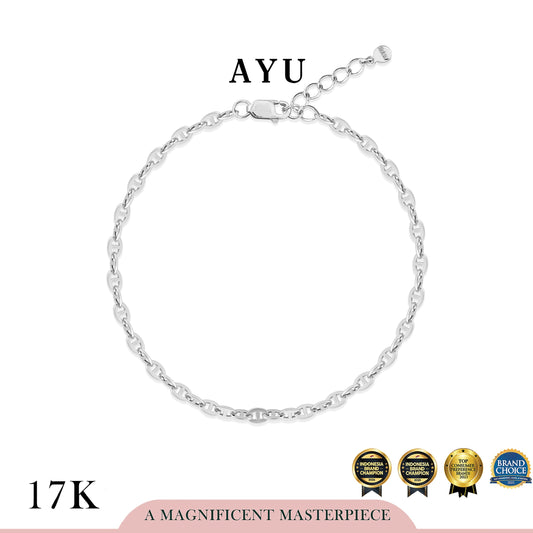 AYU Gelang Emas - Hemmy Bracelet 17k White Gold