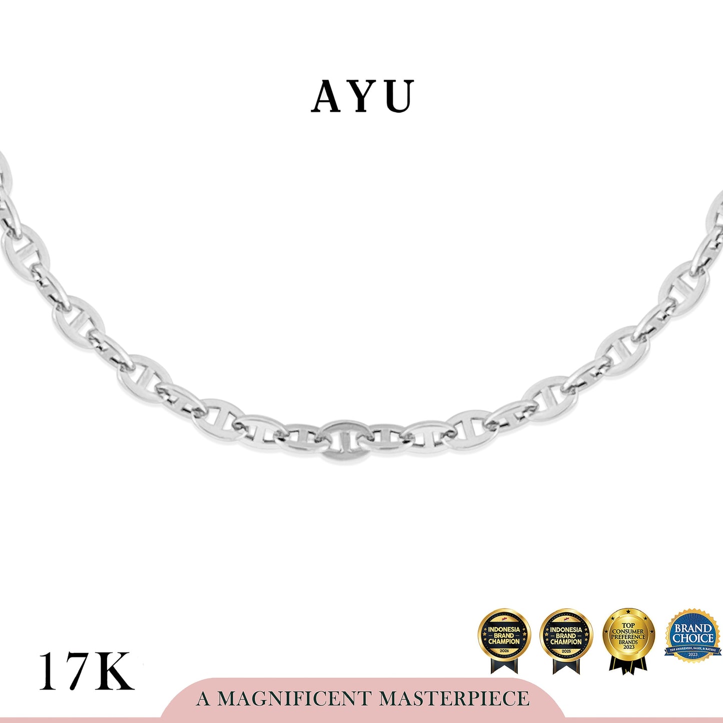 AYU Gelang Emas - Hemmy Bracelet 17k White Gold