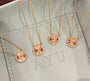 AYU Initial On a Disc Necklace 17k Rose Gold 42-46cm