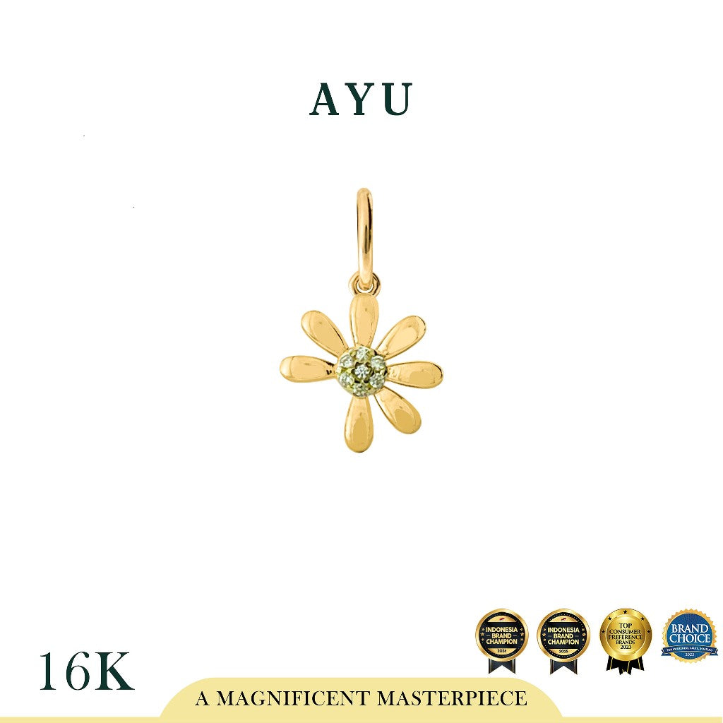 AYU Liontin Emas - Small Golden G Daisy Pendant 16k Yellow Gold