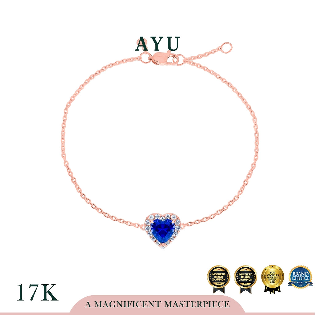 AYU Gelang Emas - Love Is Beautiful Chain Bracelet 17k Rose Gold