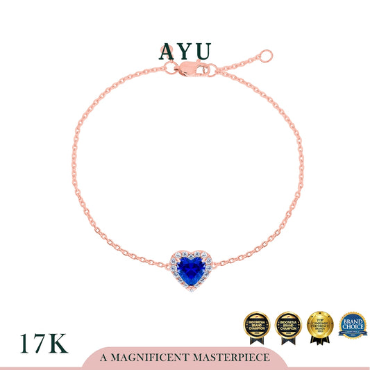 AYU Gelang Emas - Love Is Beautiful Chain Bracelet 17k Rose Gold