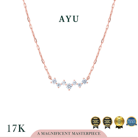 AYU Kalung Emas - Milky Way Chain Necklace 17k Rose Gold