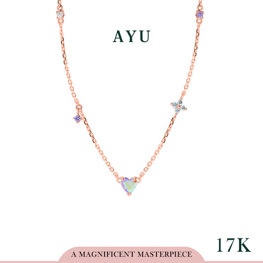 AYU Kalung Emas - Magical Love Is Blossoming Chain Necklace 17k Rose Gold