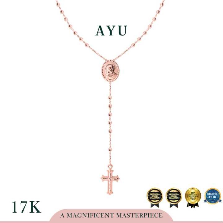 AYU Kalung Emas - Rosario Necklace #2 17k Rose Gold