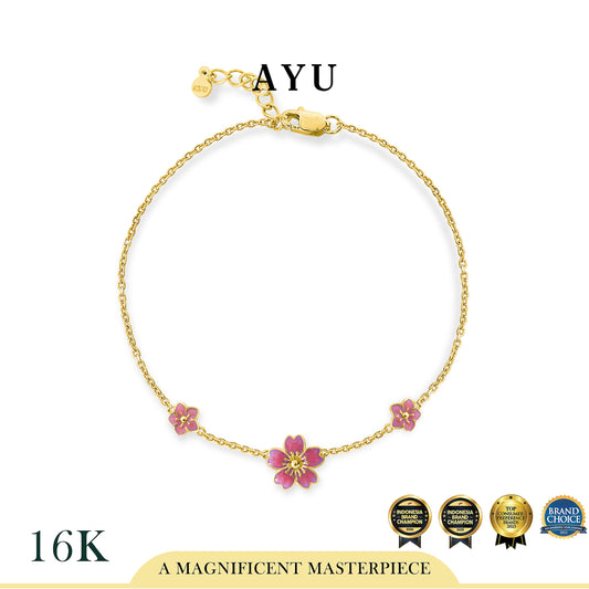 AYU Gelang Emas - Spring Sakura Bracelet 16k Yellow Gold