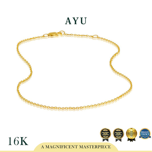 AYU Kalung Emas - Trixie Chain Necklace 16k Yellow Gold