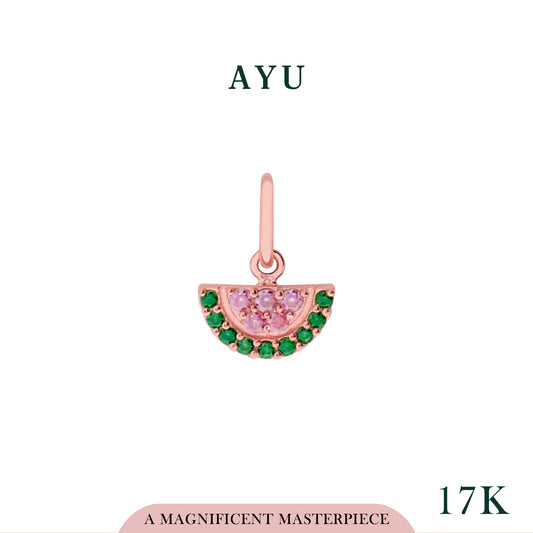 AYU Liontin Emas-Very Berry Watermelon Pendant 17k Rose Gold