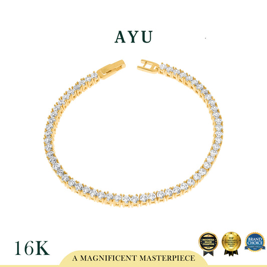 AYU Gelang Emas - Classic Eternity Bracelet 16k Yellow Gold