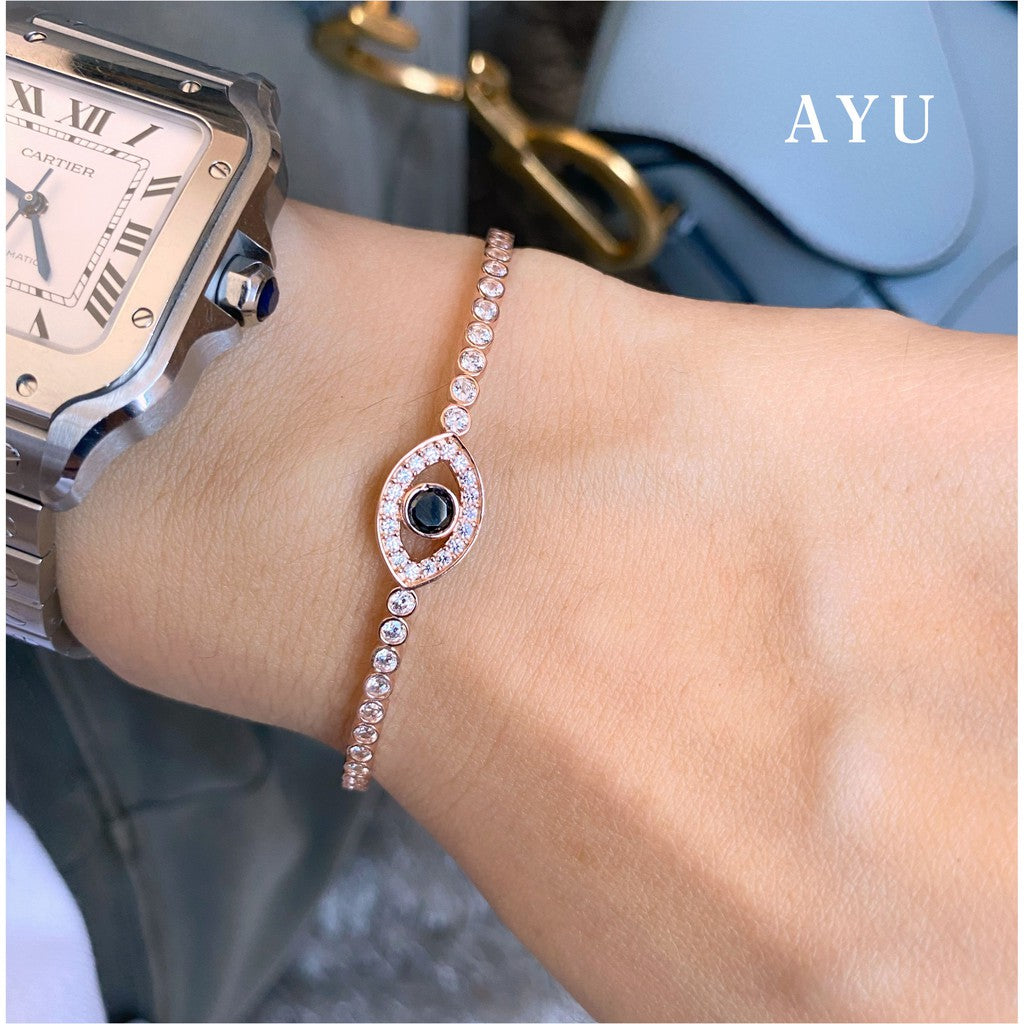 AYU Gelang Emas - Evil Eye Bangle 17k Rose Gold