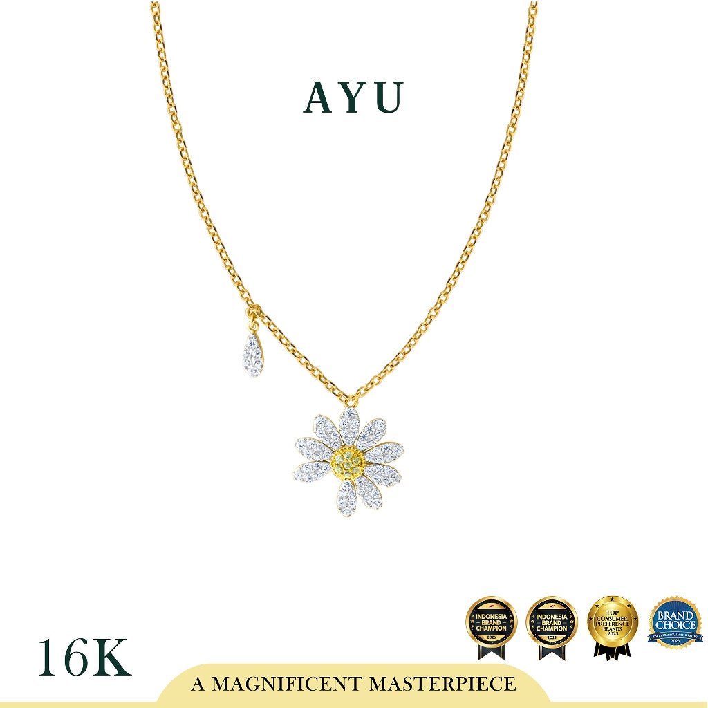 AYU Kalung Emas - G Daisy Chain Necklace 16k Yellow Gold
