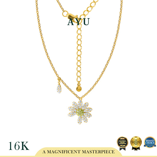 AYU Kalung Emas - G Daisy Chain Necklace 16k Yellow Gold