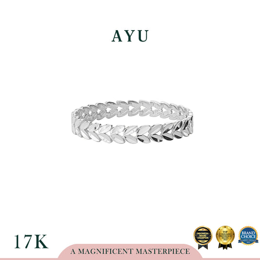 AYU Cincin Emas - Angel Vine Eternity Ring 17k White Gold